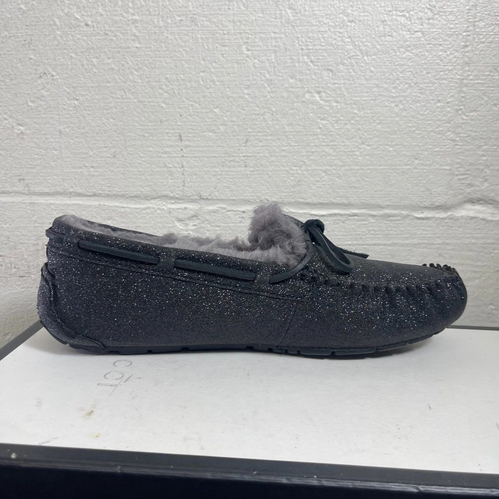 UGG Australia Dakota 1100178 Shearling Moccasin Slipper Black‎ Glitter Womens 11